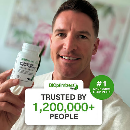 BIOptimizers Magnesium Breakthrough 500mg, 7 Forms of Magnesium 90 Capsules Glycinate, Malate, Citrate & More for Restful Sleep, Stress Resilience & Muscle Recovery
